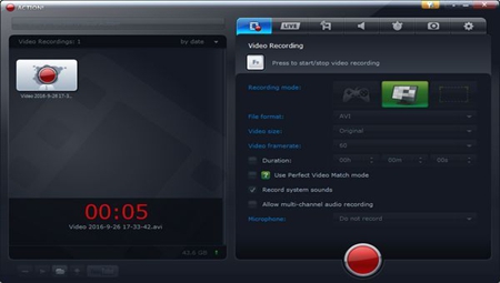 Mirillis Action屏幕录像工具