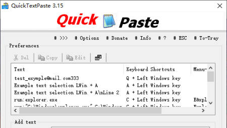 快速粘贴工具QuickTextPaste