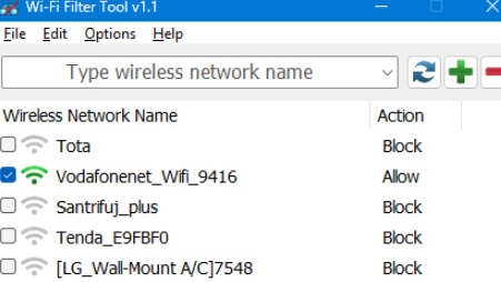 Wi-Fi Filter Tool