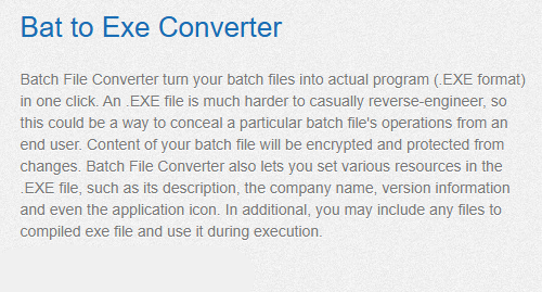 Bat To Exe Converter online
