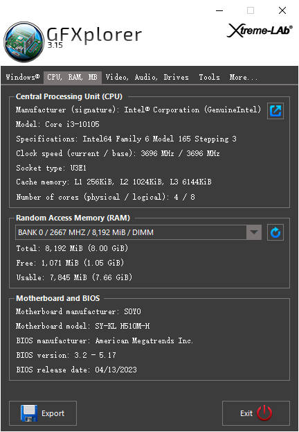 GFXplorer(硬件信息检测工具)