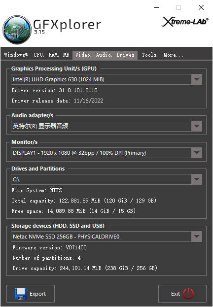 GFXplorer(硬件信息检测工具)