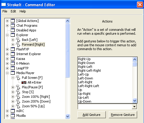 StrokeIt鼠标手势工具